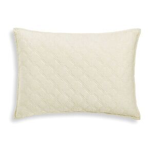 Hotel Collection Luster Geo Quilted
Sham, King. Color: Lemon/Soft Ivory